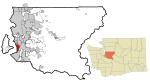 King County Washington Incorporated and Unincorporated areas Des Moines Highlighted